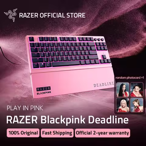 Razer x BLACKPINK Ornata Wired Gaming Keyboard with Photo Cards