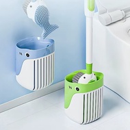 Spray Whale with Liquid Suction Cup Toilet Brush/Bottom Seat Silicone Cleaning Kit/Toilet Toilet Bru