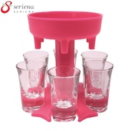 [Seriena.my] 6 Shot Glass Dispenser Wine Whisky Liquor Holder Rack Party Drinking Tools