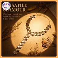 AY Glamorous Y Shaped Long Metal sel Nelace with Sequins Edgy Statement  for Women Nightlife Accesso