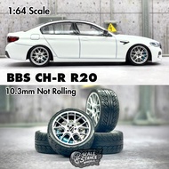 BBS CH-R R20 Diecast Rims Size 10.3mm Scale 1:64 Scale Stance Mini Scale