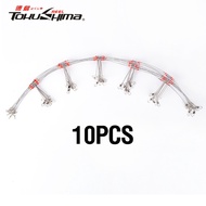 10Pcs Fishing Leaders Stainless Steel String 22-71Cm with Lure Snap Swivel Connector Fishing Accesso