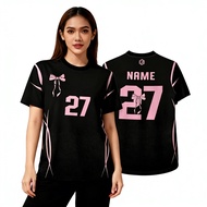 Free Custom Name Numbe  COQUETTE RIBBON Jersey Coquette Tshirt Ribbon Bow Baju jersi Microfiber Quic