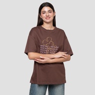 Disney Print Mickey & Friends Kaos Oversize Wanita 123552835