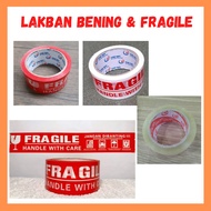 MERAH (fashionstar9) Duct Tape Large Fragile Fragil Red and White 90 Yards 50 Yards