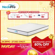 NeckPro Rollen Pocket Spring Mattress | 8 Inches (20cm) | Vacuum-Compressed Rolled Pack | 10 Years W