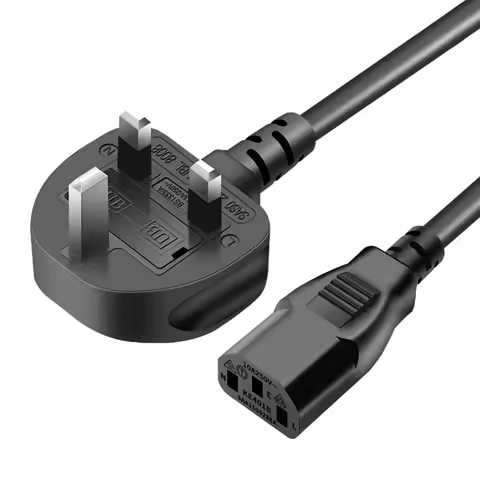 British standard copper power cord is suitable for computer host/monitor/rice cooker three-hole prod