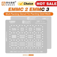 AMAOE EMMC2 3 BGA Reballing Stencil Untuk Nand Flash EMMC EMCP UFS LPDDR PCIE 153 162 169 221 254 60