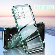 Vivo V23 5g Ốp điện thoại silicon chống sốc trong suốt cạnh thẳng ống kính bảo vệ trường vỏ lưng san