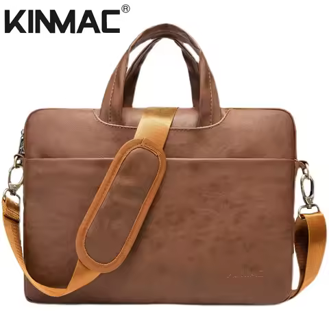 Kinmac Brand Messenger Handbag Laptop Bag 13,14,15.6,16 Inch,PU Leather Waterproof Shoulder Case For