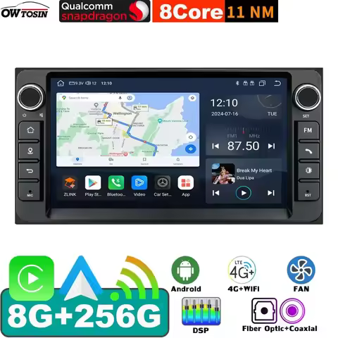 7" Android 13 Qualcomm 665 8G+256G Car Radio Stereo GPS For Toyota Corolla Matrix Camry Innova Ipsum
