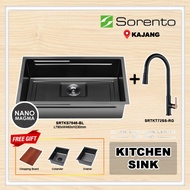 SORENTO SRTKS7846-BL Nanomagma Multifunctional Kitchen Sink Combo Set / S/Steel 304 Sink + Kitchen F
