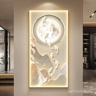 Vertical Mural Entrance Decoration Painting Entrance Atmosphere High-End Aisle Luminous Light Light 