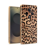 For OPPO F27 Pro, F27 Pro Plus, Classic high-end leather patterned phone case, electroplated border 