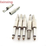 LIXINXING 6.35mm Male Jack Mono Plug Jack Wire Connector Microphone AUX Converter Headphone Jack Hea