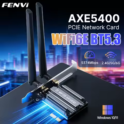 FENVI WiFi6E MT7922 AX5400 PCIE Adapter BT 5.3 Tri Band 2.4G/5Ghz/6Ghz 802.11AX Network Card Wireles