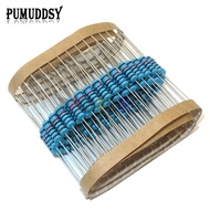 【Quality】 50PCS 1W Metal film resistor 1% 1R 1M 2R 10R 22R 47R 100R 330R 1K 4.7K 10K 22K 47K 100K 47