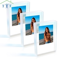 3Pcs Acrylic Mini Picture Frame for Desk Decoration Portable Film Photo Frame for 2.1x3.4 inch Photo
