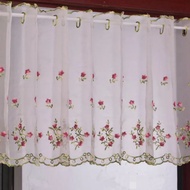 Langsir Kabinet Dapur Bersulam / Embroidered Curtain for Kitchen Cabinet for Window Door Table Top Sink