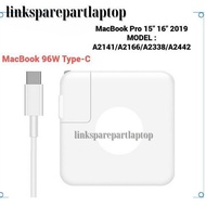 Pro 15" A1707 A1990 16" A2141 2018 2019 96W USB C Laptop Charger Adapter