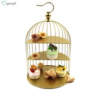 1 PCS Bird Cage Cake Stand,3-Tier Metal Bird Cage Cupcake Cake Stand Dessert Display Stand Gold Iron for Cupcake Pastry,Cake Storage