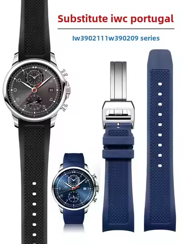 Suitable for IWC Portugal Series IW390211 IW390209 Nautical Timing with The Same Silicone Watch Stra