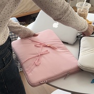 South Korea's New Style ins Blogger Pink Tender Bow Beam Mouth Tablet PC Liner Bag 37/43cm Notebook 