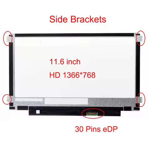 for Lenovo IdeaPad 3 CB-11IGL05 82BA LCD LED Display Screen Notebook Panel Matrix Replacement 11.6" 