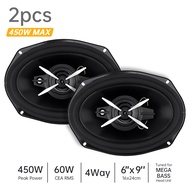 2Pcs 12V 6x9 Inch Universal Coaxial Speakers 3 Way Car HiFi Full Range Frequency Speakers