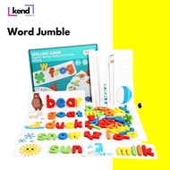 Kendmobile Word Jumble WOODEN SPELLING GAME Word Jumble Educational Toys SPELLING Words Getting to K