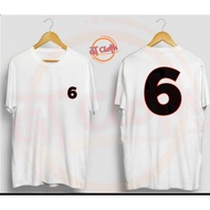 NUMBER 6 CHEST AND BACK T-SHIRT Kiss Premium Distro T-Shirt for Men and Women Combed 30s