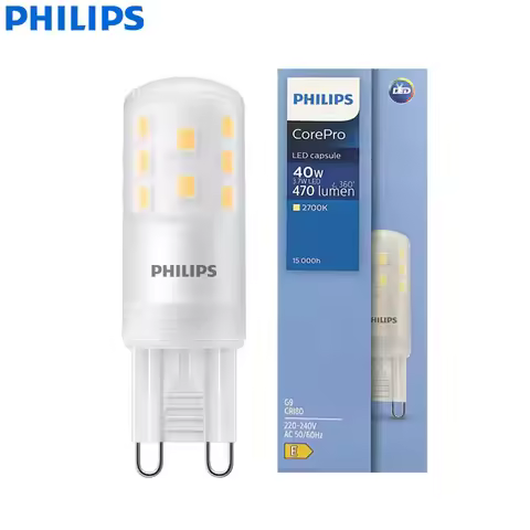 Philips CorePro LEDcapsule 3.7W (=40W Halogen) G9 LED Pin Lamp 2700K Warm White Capsule 220-240V Bul