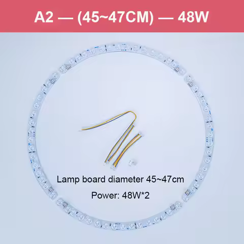 High Power 28W 32W 36W 40W 48W Led Chip 3-color Changeable Full Spectrum Led Plate Hanging Fan Light