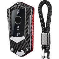 T-carbon Real Carbon Fiber Key Fob Protector Compatible with Benz,Key Fob Cover fits for Mercedes Be