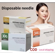 10/50/100pcs COD Beauty needle 34G1.5mm 34G2.5mm 34G4mm 34G6mmSterile Hypodermic Needle Local seller