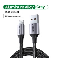 Ugreen MFi USB Cable for iPhone 13 12 Pro Max X XR 11 2.4A Fast Charging Lightning Cable USB Data Cable Phone Charger Cable