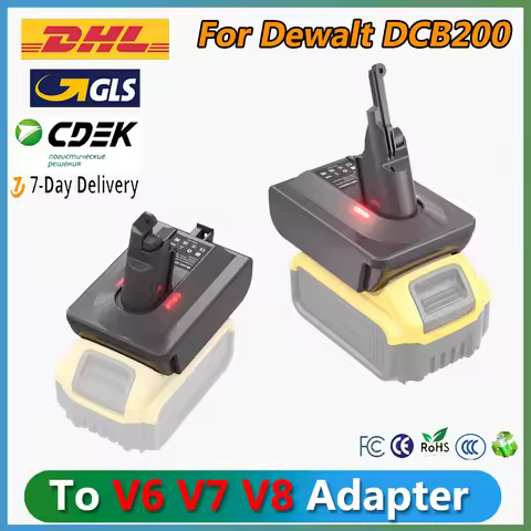 Bonacell Battery Adapter For Dewalt DCB200 Battery to Dyson V6/V7/V8 Adapter with Dyson V6/V7/V8 Ser