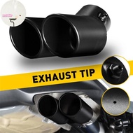 XOITR 1Pcs 63mm Universal Car Dual Outlet Exhaust Stainless Steel  Exhaust Tip Muffler Tail Double  