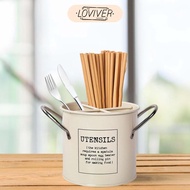 LOVIVER Utensil Holder Cutlery Holder Cutlery Caddy Chopsticks Holder for Table
