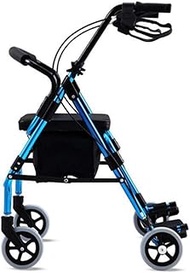 Walkers for seniors Walking Frame, Four Wheel Walker with Pedal, Lockable Brakes, Height Adjustable 