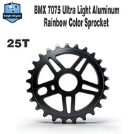 BMX Street Trail 7075 Ultra Light Aluminum Alloy Black Color  25 Tooth chainring sprocket  BMX Acces