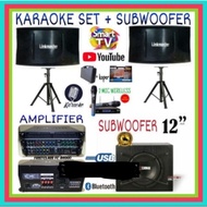 Karaoke Set Pro Linkmaster Plus Subwoofer Amplifier Microphone