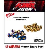 "READY STOCK" UNIVERSAL HEAVY DUTY TITANIUM DISC PLATE SCREW M8 20MM PIRING DISC SKRU LC135 Y15 RS15