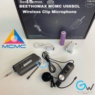 BEETHOMAX MCMC U66SCL Wireless Clip Microphone (Mikrofon clip Tampa wayar untuk Imam Masjid Surau)