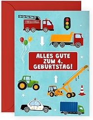 Central 23 Birthday Card For Kids - 'Happy 4th Birthday' - 4 Years Old - Beautiful Birthday Cards Fo