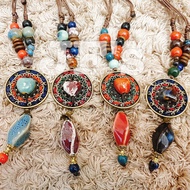 Bohemian fashion necklace, ceramic necklace