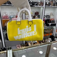 LOUIS Vuitton LV 路易威登 Keepall XS檸檬黃全皮M80842非常清新的顏色 閒置成色