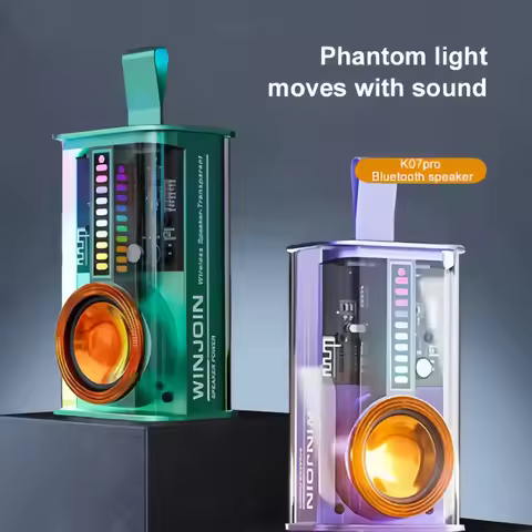 Bluetooth Speaker K08 LED Flashing Soundbar Portable Outdoor Indoor Subwoofer Loudspeaker Support TF