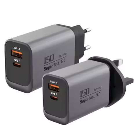 150W Super Fast Charger QC+PD 5.0 PPS USB-A + USB-C EU/UK/US Plug Quick Charge for iPhone Samsung Xi