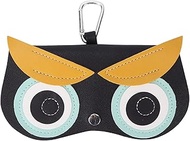 unglasses Case Premium Leather with Snap Closure, Scratch Proof Eye Glass Carry Case for Wide Applic